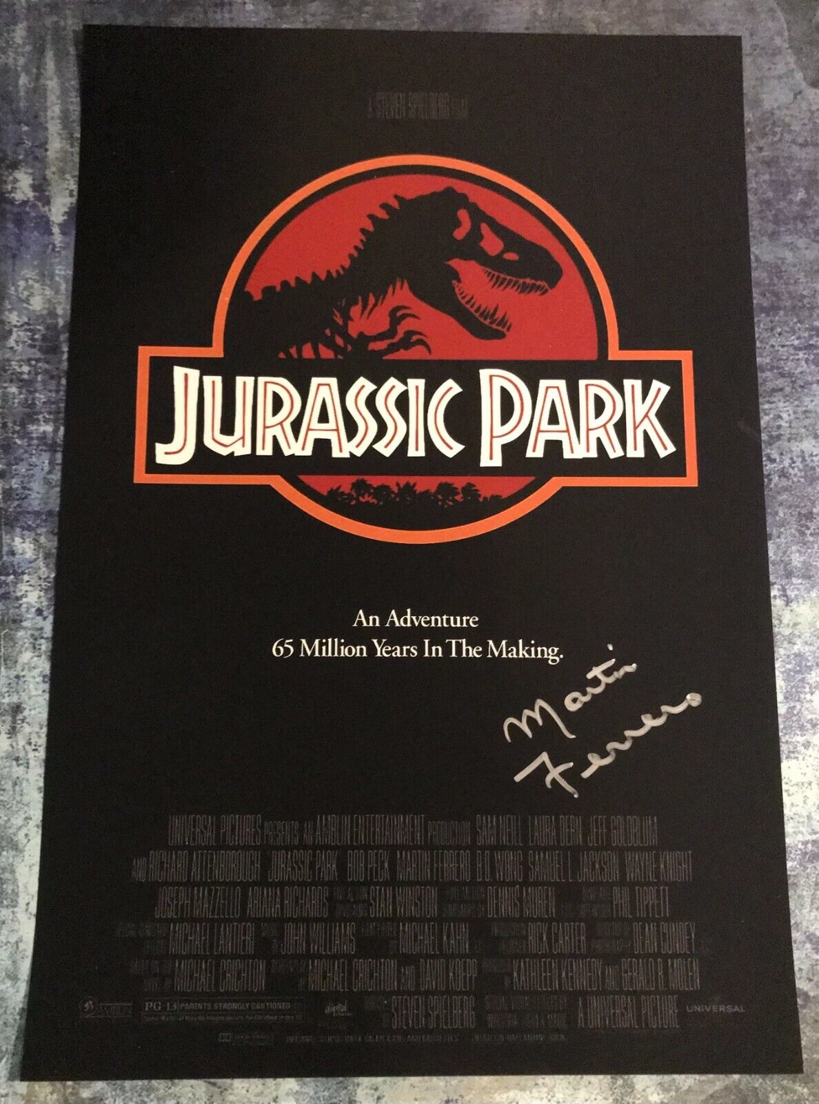 GFA Jurassic Park Movie Gennaro * MARTIN FERRERO * Signed 12x18 Photo Poster painting Poster COA