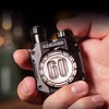 EDC Twin Linkage Push Card Fingertip Gyroscope Snap Coin Metal Trendy Play Piece Decompression Mechanical Black Technology Toy