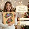 (25x25cm)DIY Pearl Painting Xmas Framed Handmade Pearl Material Art Kit Living Room Decor