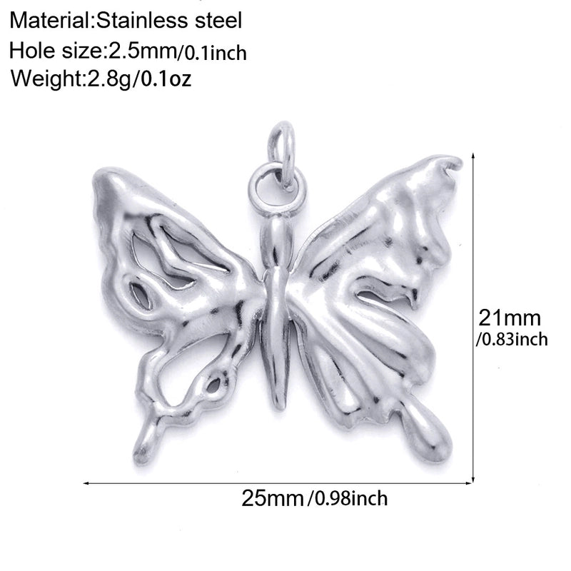 1 Piece 304 Stainless Steel Sunflower Compass Shark Pendant Jewelry Accessories