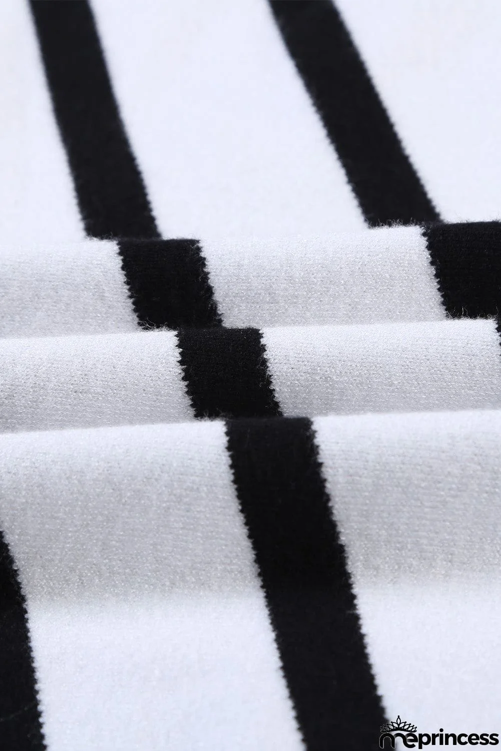 Khaki V Neck Popper Cuff Striped Casual Sweater