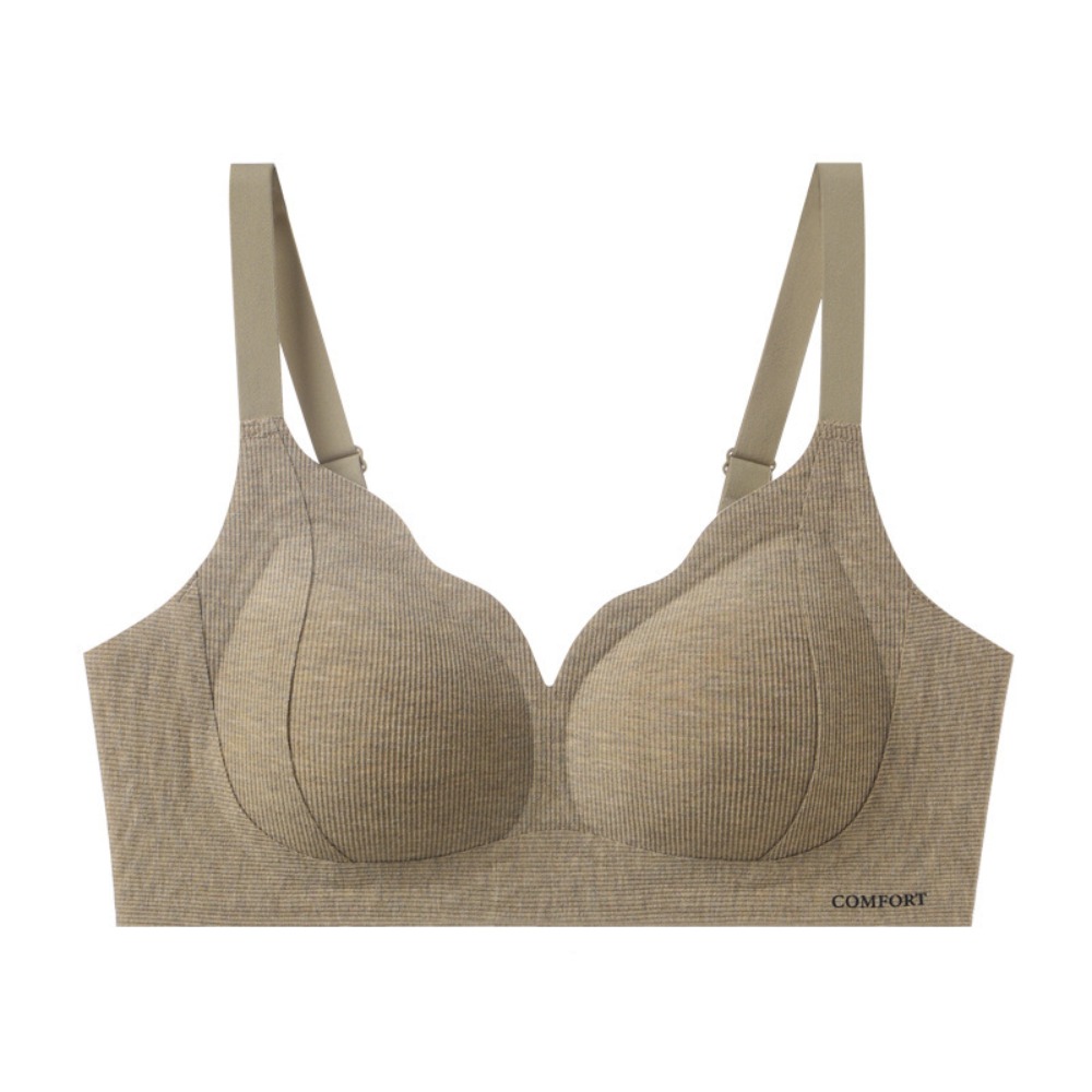 Dzgolf Fashion Seamless Triangle Cup Bra Yoga Sports Bralette with Pad Wireless Bras Underwear Intimates Deep V Bra Girl