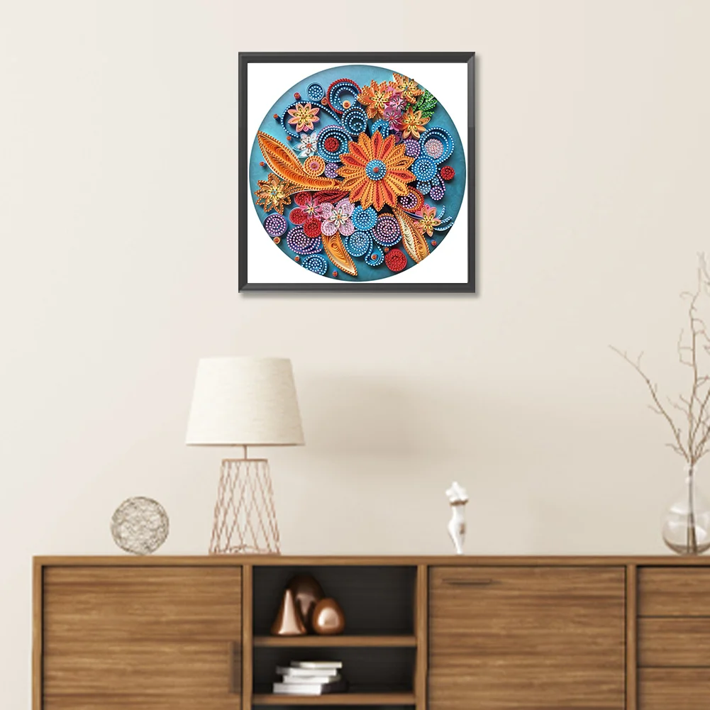 Diamond Painting - Partial Special Shaped Drill - Flower(Canvas|30*30cm)