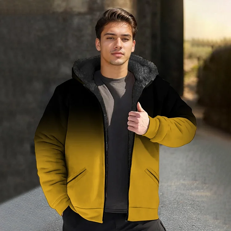 Men's Lambing Cashmere Printed Casual Jacket