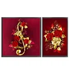 2 PCS Rose - Full Embroidery 3 Strands 11CT Stamped Cross Stitch - 40*58CM