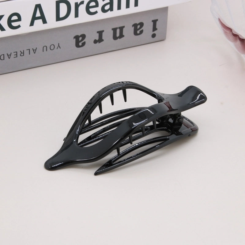 Women’s Lady Classic Style Solid Color Plastic Stoving Varnish Hair Clip