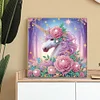Einhorn mit Blume - speziell geformtes Diamond Painting - 30*30cm