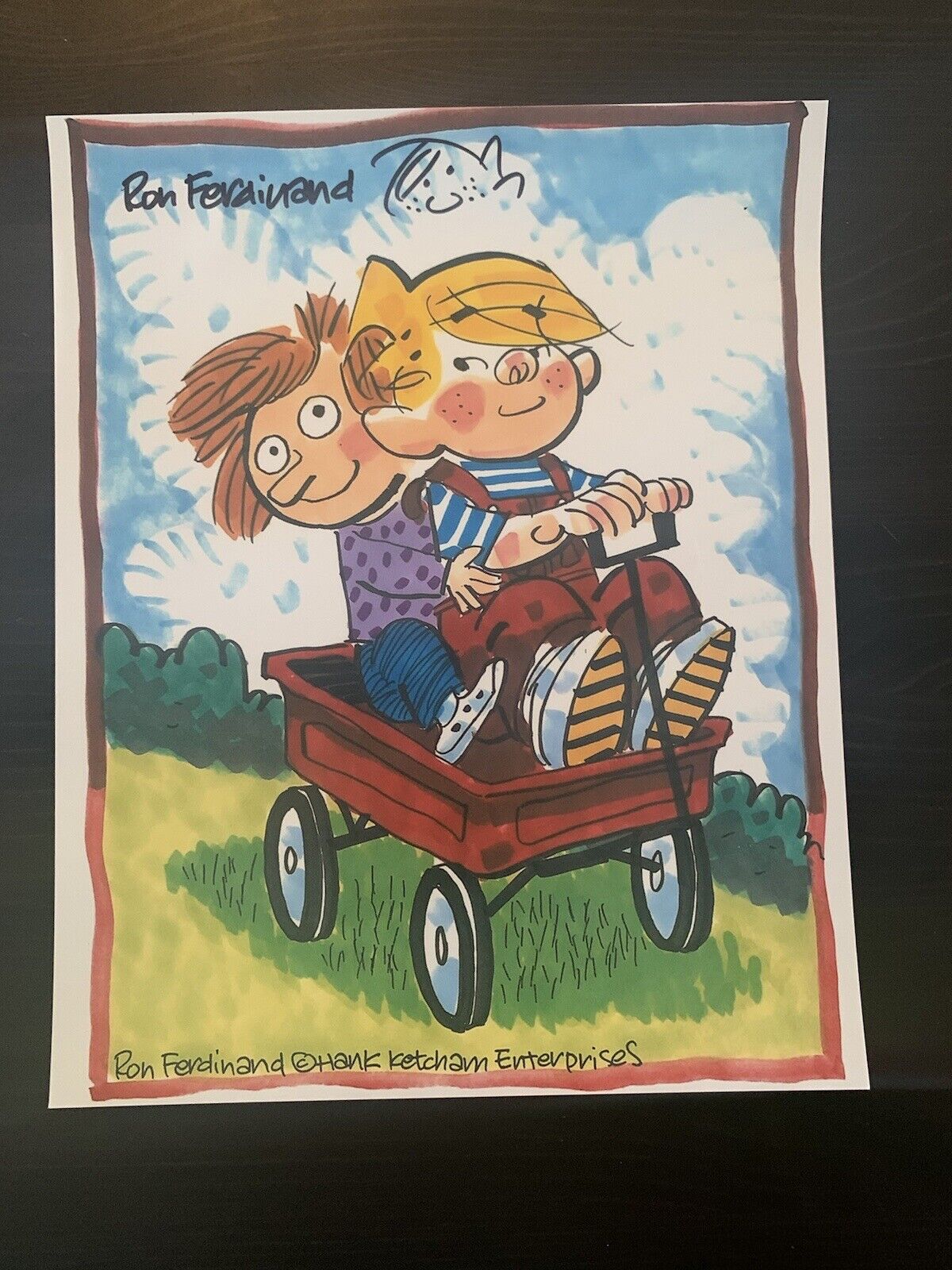 RON FERDINAND signed 8x10 Photo Poster painting DENNIS THE MENACE artist