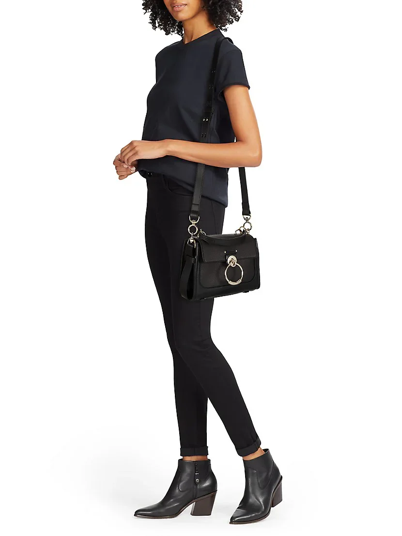 Chloé Mini Tess Leather Day Bag-Black