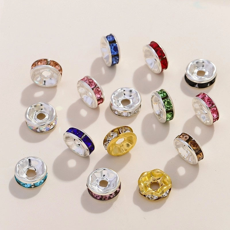 100 PCS/Package Glass Glass Color Block Beads