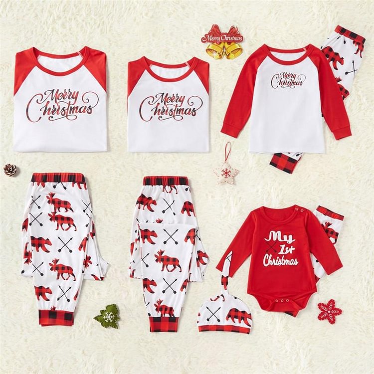 Merry Christmas Print Family Matching Pajamas Sets
