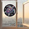 (18.5cm)DIY Acrylic Jigsaw Puzzle Window Hanging with Hanging Chain DIY Stained Glass Decoration Round Window Puzzle Decor for DIY Craft Project (Turtle)