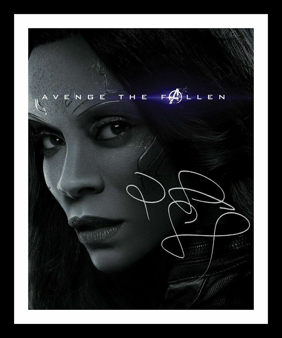 Zoe Saldana - Guardians Of The Galaxy - The Avengers Signed & Framed Photo Poster painting 2