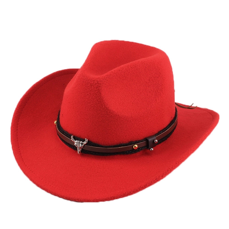 Spring And Summer Style Woolen Cloth Cowboy Hat Men And Women Couples Ethnic Style Roll-up Hat Sunshade Hat Jazz Hat