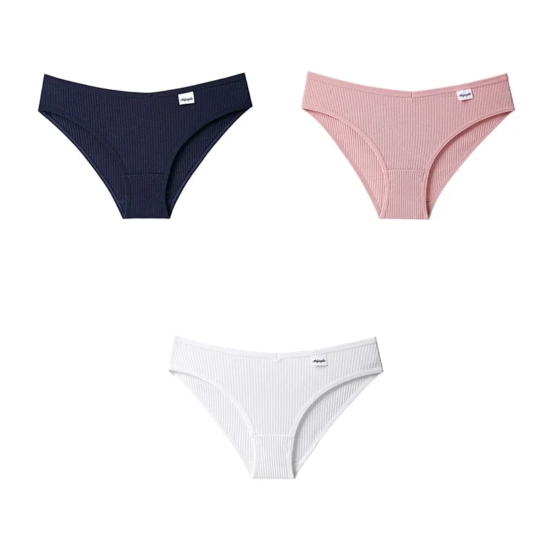 BANNIROU 3pcs Women Cotton Panties Underwear For Woman Lady Briefs Female Panties Lingerie Intimates Women's Underwear Cotton
