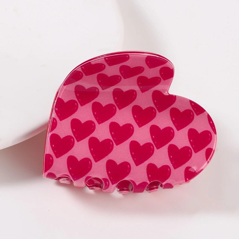 Sweet Women’s Heart Shape PVC Hair Claws