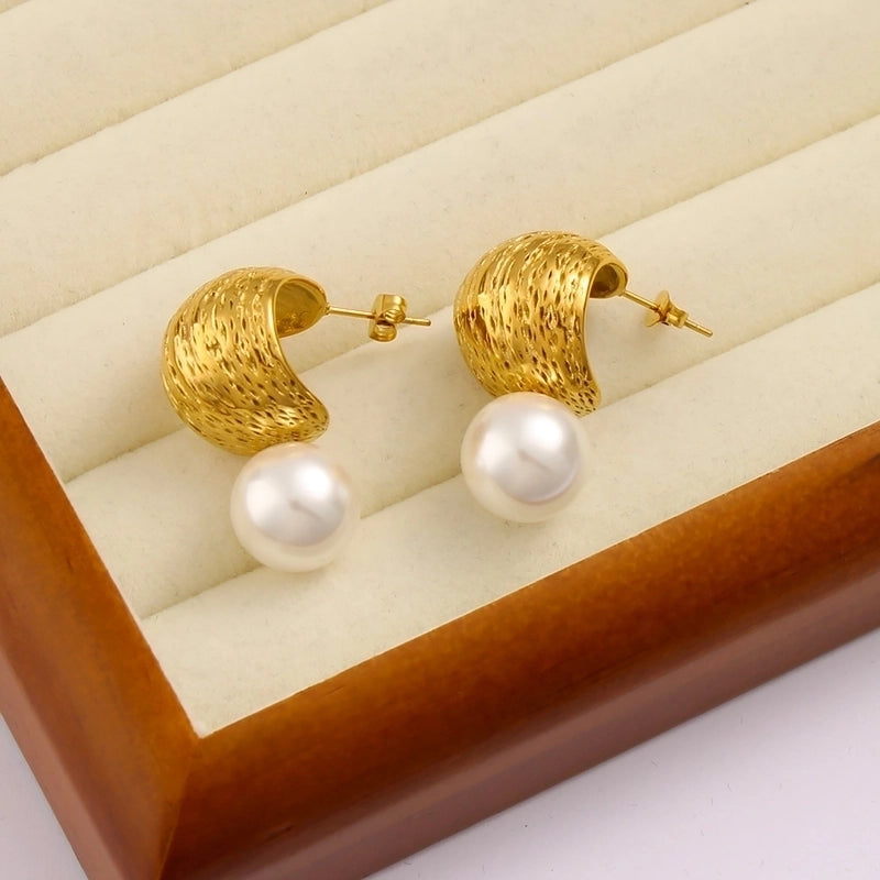 1 Pair Elegant Minimalist Classic Style Geometric 304 Stainless Steel 316 Stainless Steel  18K Gold Plated Ear Studs