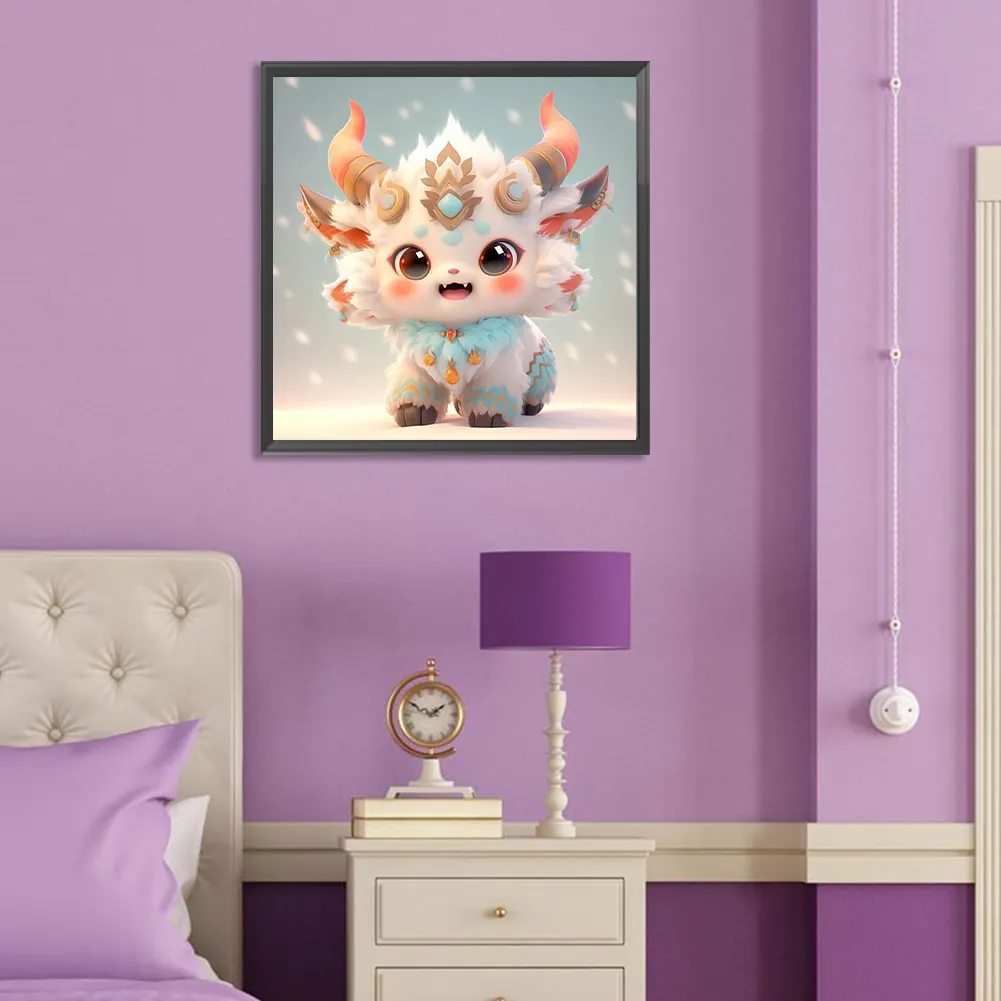 Full Round Diamond Painting 30*30cm - Cute Nian Beast