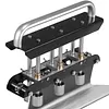 [US Local Warehouse] 3-Station Edge Roller Bender 0-90 Bending Angle Hand Sheet Metal Bender with Aluminum Alloy Handle Metal Bending Tool for Making 1/2 to 5 in 13 to 130mm Bends (Black)