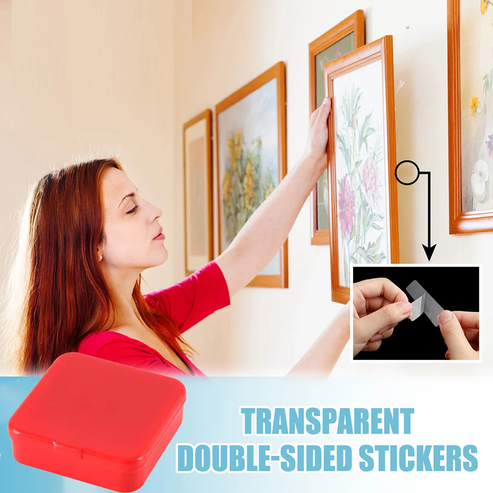 60pcs Strong Double Sided Tape Adhesive Sticky Pad for Kitchen Home Decor