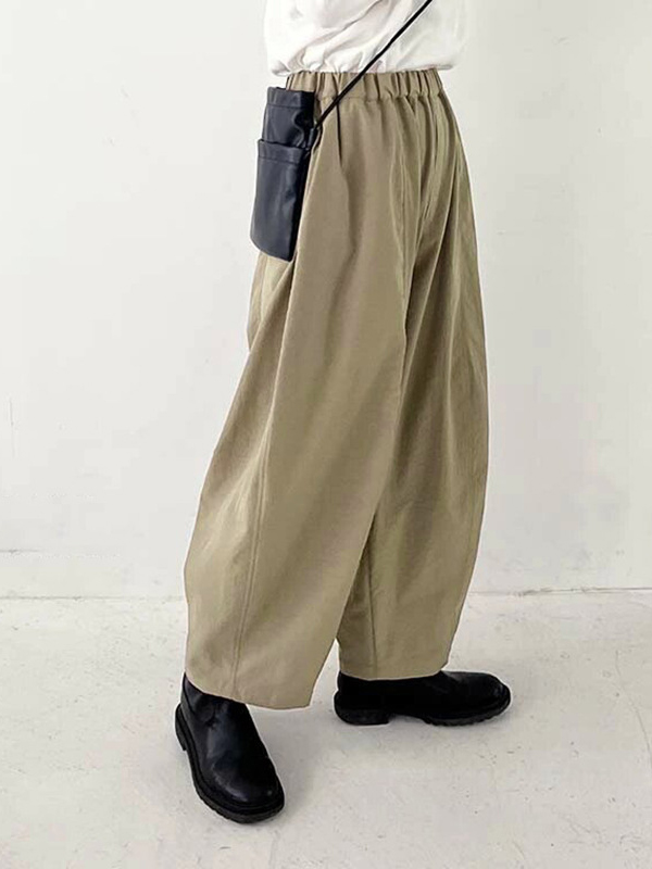 Loose Straight Tube Halleen Wide Leg Nine Inch Pants