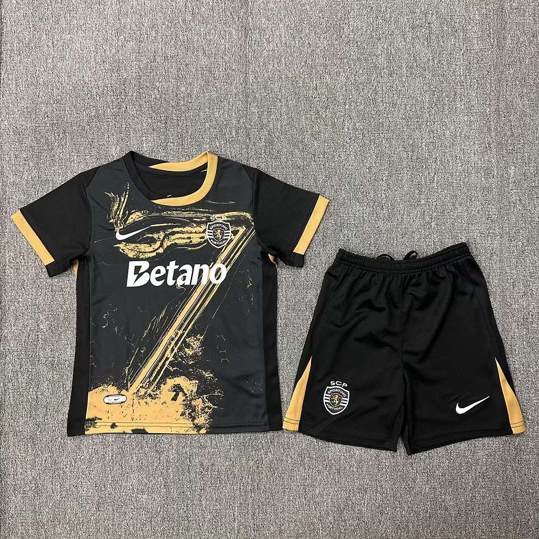 24/25 Sporting Lisbon Third Away Kids Kit Football Shirt Thai Quality
