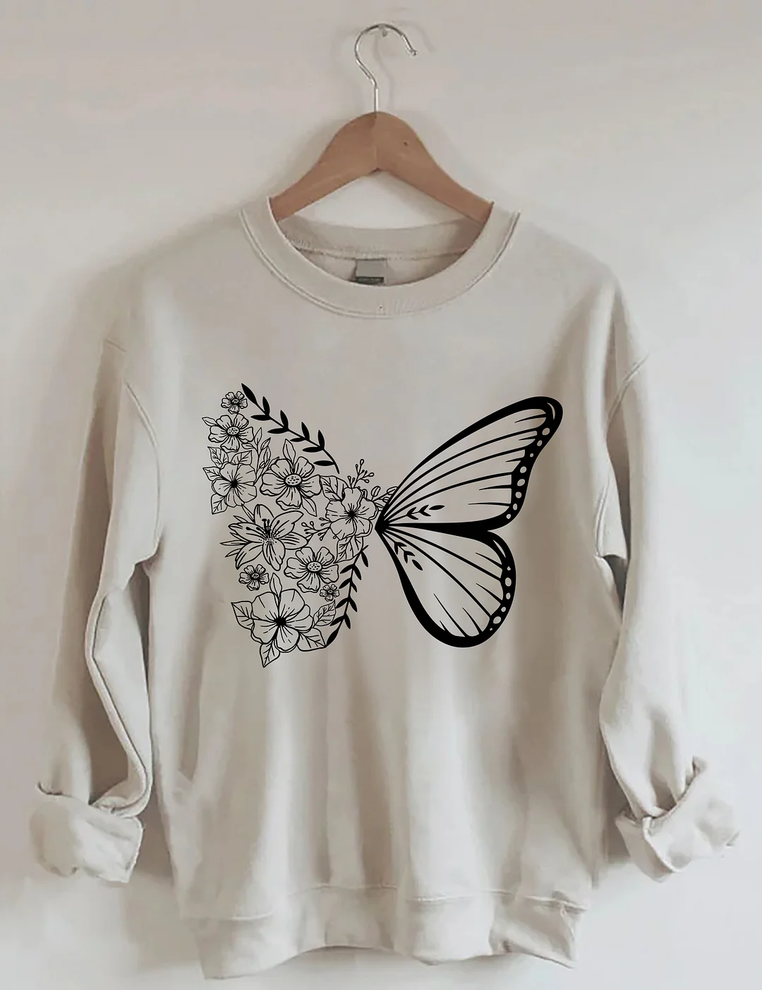 Floral Butterfly Sweatshirt