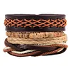 Leather Bracelet Men Multilayer Bead Bracelet Punk Wrap Bracelets for Women Vintage punk Men Jewelry