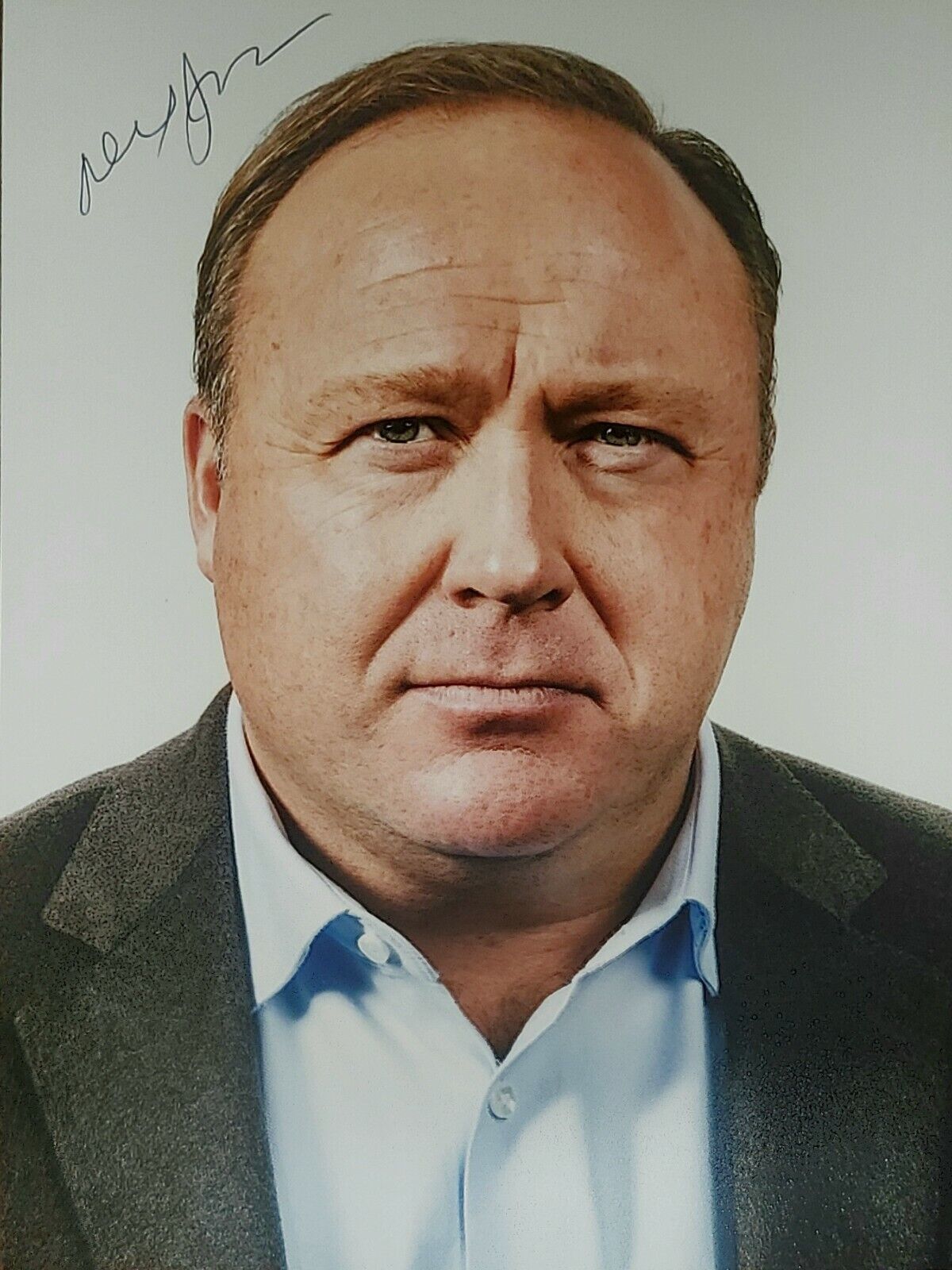 Alex Jones Hand Signed Autograph Photo Poster painting INFOWARS Host Conspiracy Theorist