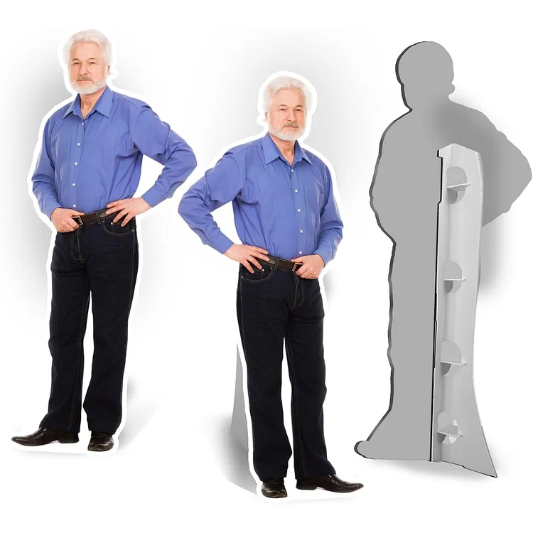 Personalized High Resolution Stand Up Custom Cutout for Elder Gift for Grandpa Grandma Birthday