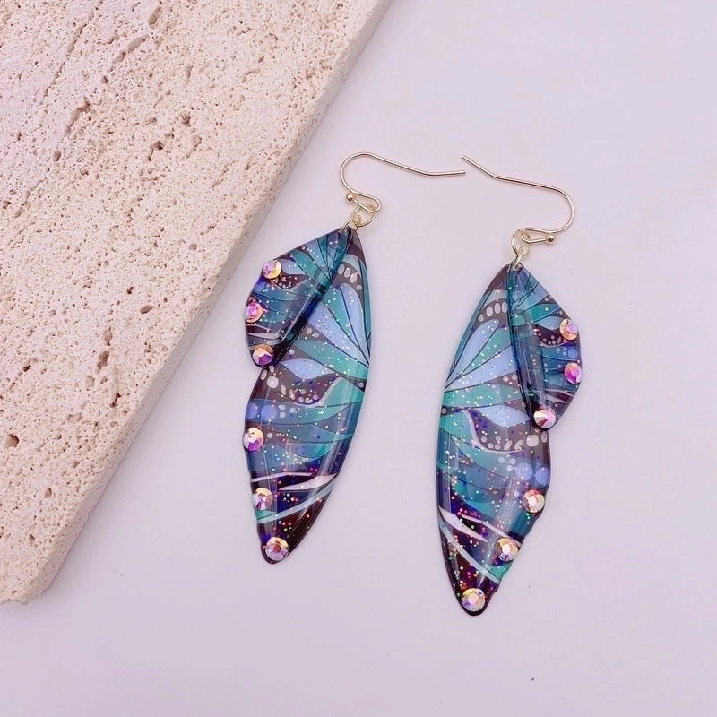 1 Pair Minimalist Wings Copper Epoxy Women’s Drop Earrings
