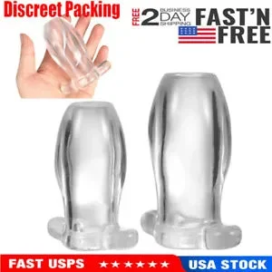 pornhint Pornhint Clear Hollow Dildo Anal Butt Plug Anus Dilator Prostate Massage Speculum Sex Toy