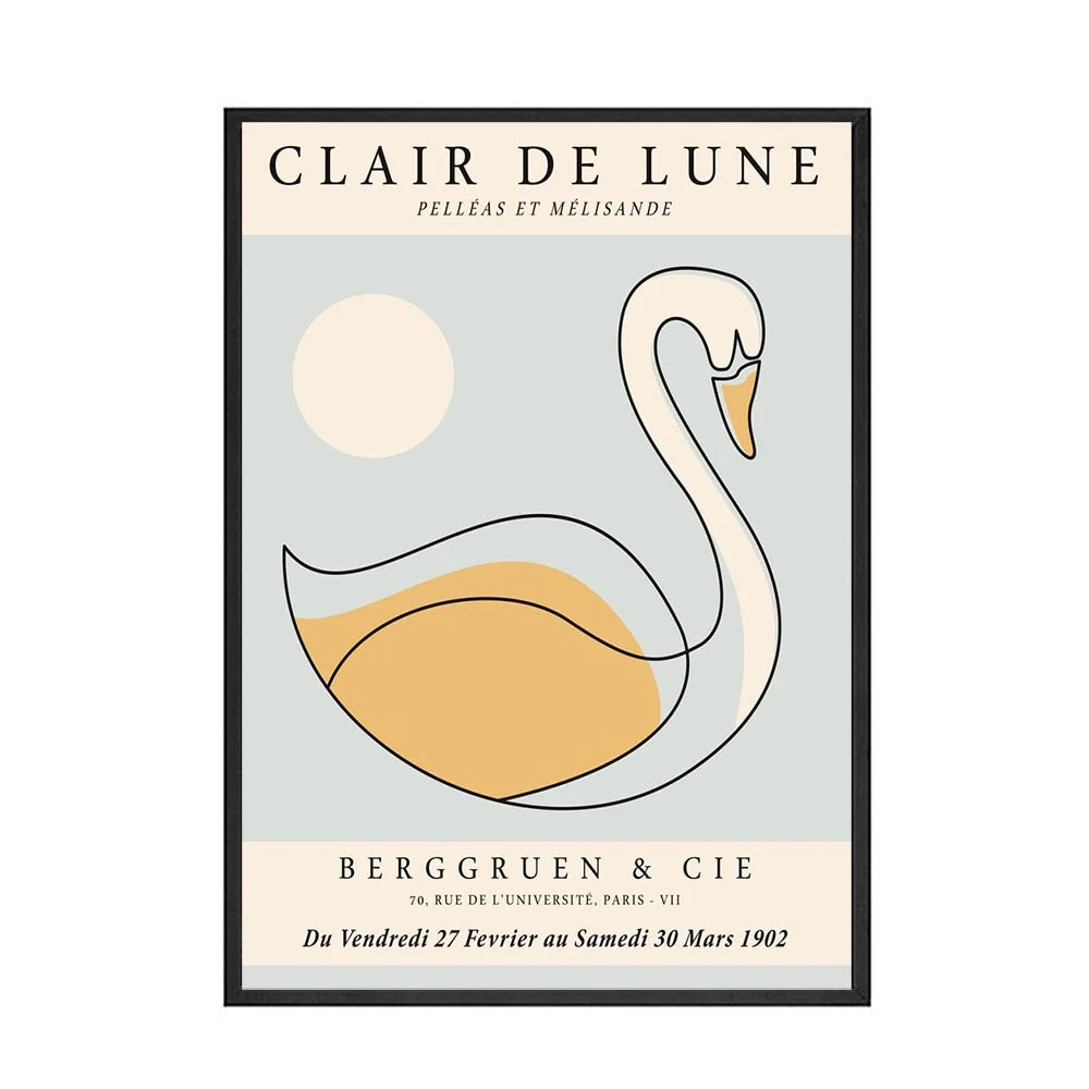 Exhibition Canvas Line Chair Wall Art Minimalist Print Painting Nordic Poster Abstract Face Picture Modern Living Room Decor