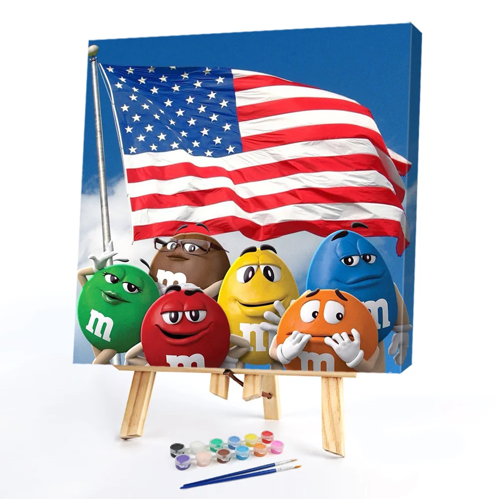Beans US Flag - Paint By Numbers(50*40CM)