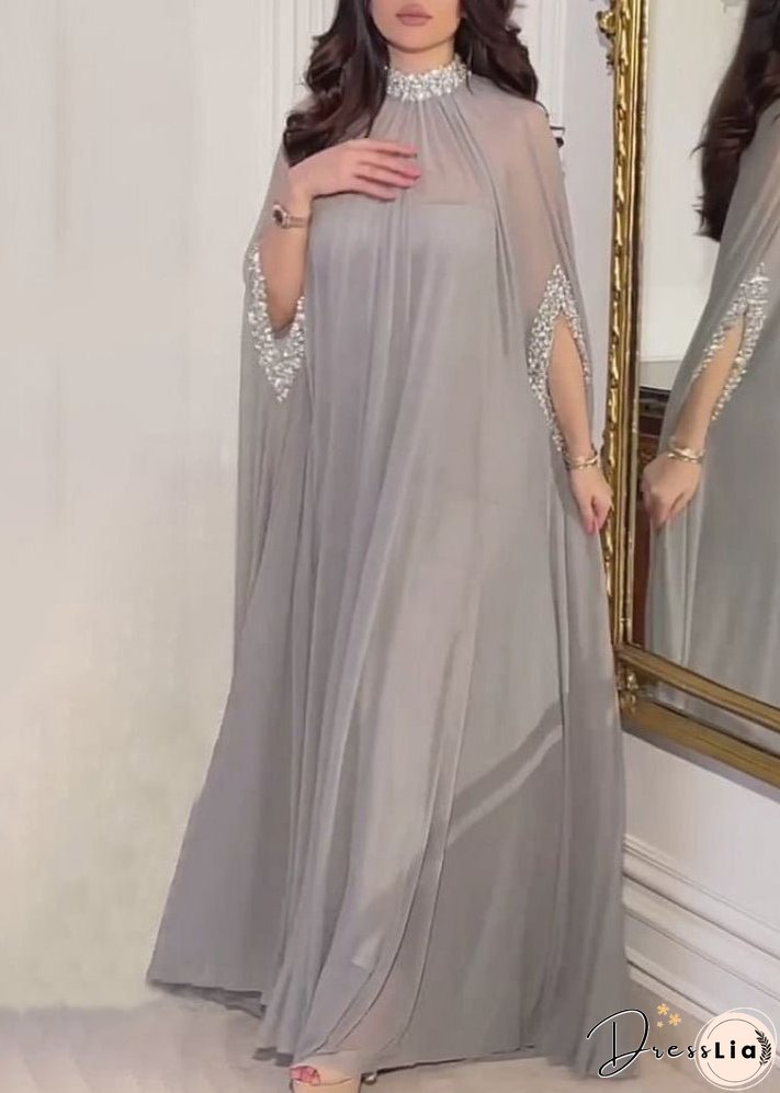 Novelty Pink Solid Patchwork Chiffon Two Pieces Set Fall