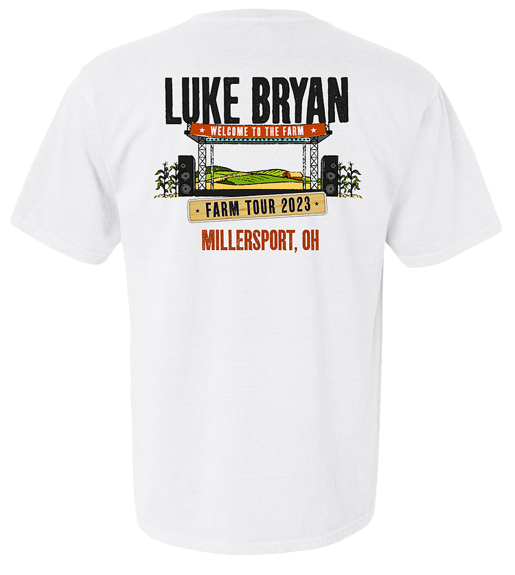 Luke Bryan 2023 Farm Tour Official T-Shirt - Millersport, OH - PRE-ORDER