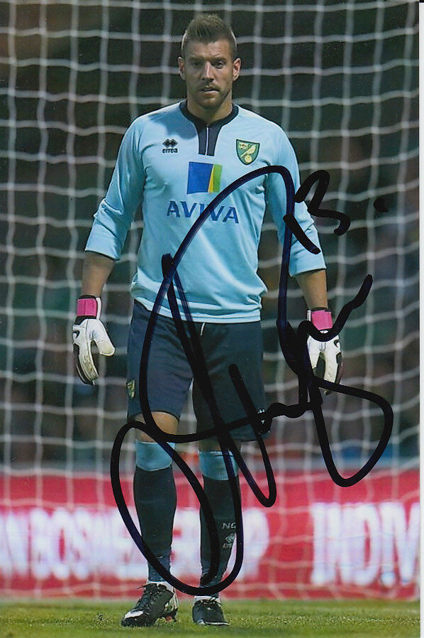 NORWICH CITY HAND SIGNED MARK BUNN 6X4 Photo Poster painting.