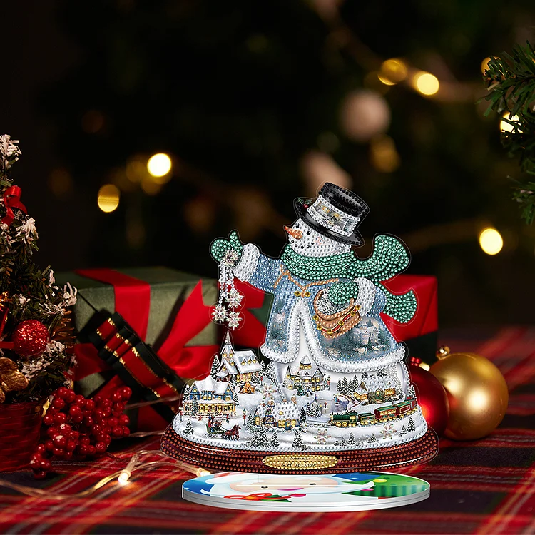 5D Diamond Art Painting Christmas Tree Desktop Ornaments - DIY Diamond Art  Table Decor for Home, Office, and Living Room