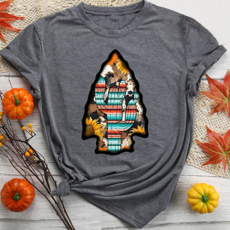 PSL-Nature Lover-Serape Cactus Arrowhead T-Shirt-012169