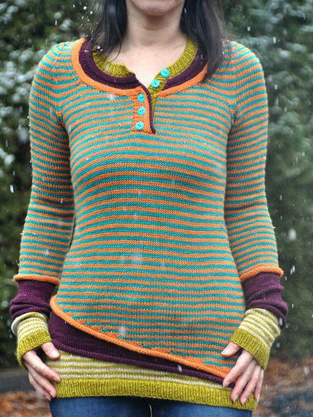 Green Casual Wool Blend Sweater | EGEMISS