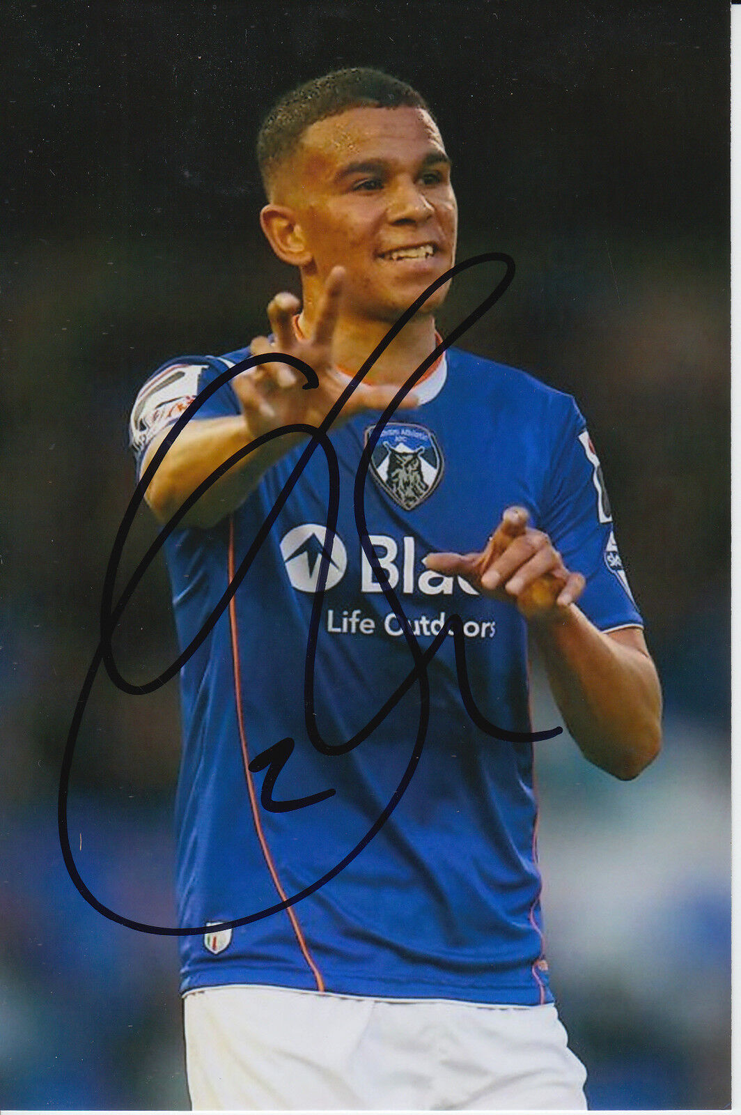 OLDHAM ATHLETIC HAND SIGNED CONNOR BROWN 6X4 Photo Poster painting.