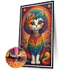 uk.everydayedeals (Limited Stock)Diamond Painting - Full Round - Rainbow Cat (40*70cm)