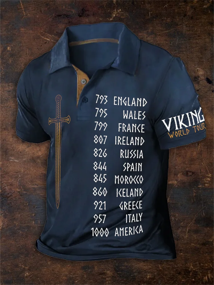 Men's Viking World Tour Inspired Polo Shirt