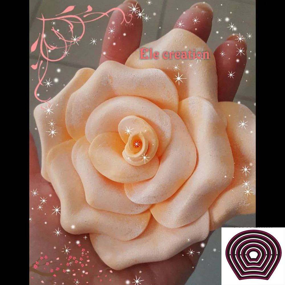 New Roses flowers Metal Cutting Dies Decorative DIY Scrapbooking Steel Craft Die Cut Embossing Paper Cards Stencils