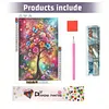 Flower Tree Full DIY 5D Round Drill Diamond Art Kits Large Size 40*60cm Diamond Dots Paintings Picture Arts Craft Diamond Crystal Rhinestones Painting Kits for Adults/Beginners Gift Idea