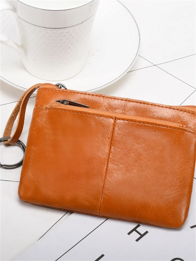 Simple Soft Leather Utility Handbag Wallet