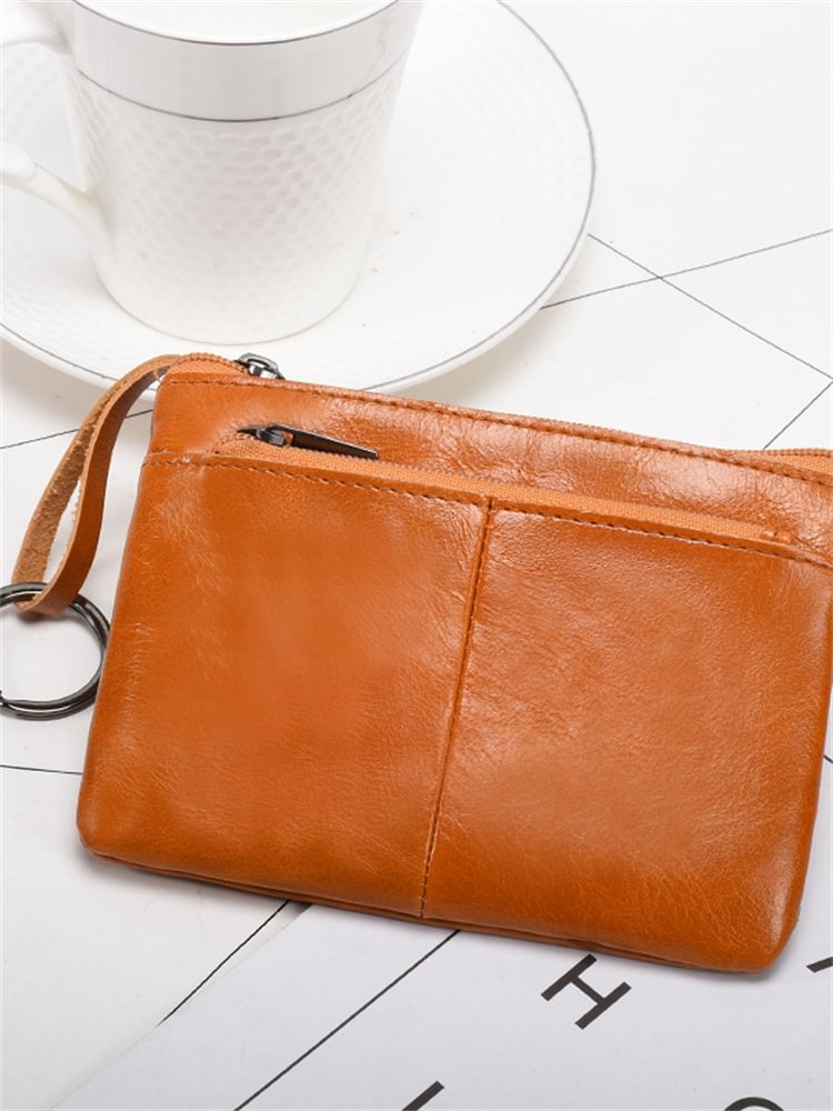 Comstylish Simple Soft Leather Utility Handbag Wallet