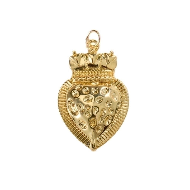 1 Piece Copper Zircon Gold Plated Inlay Pendant