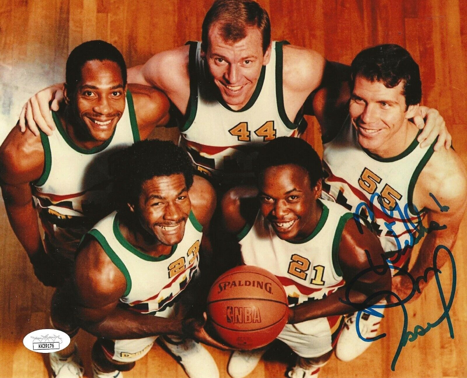 Dan Issel signed Denver Nuggets 8x10 Photo Poster painting autographed HOF 2 JSA