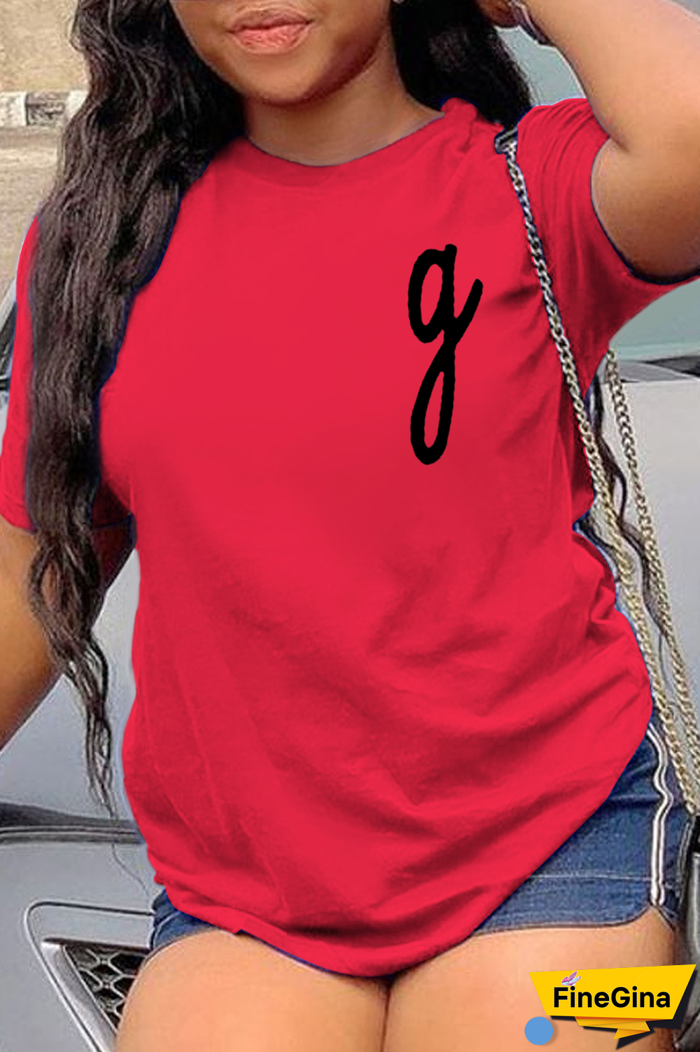 Grey Casual Street Print Patchwork O Neck T-Shirts